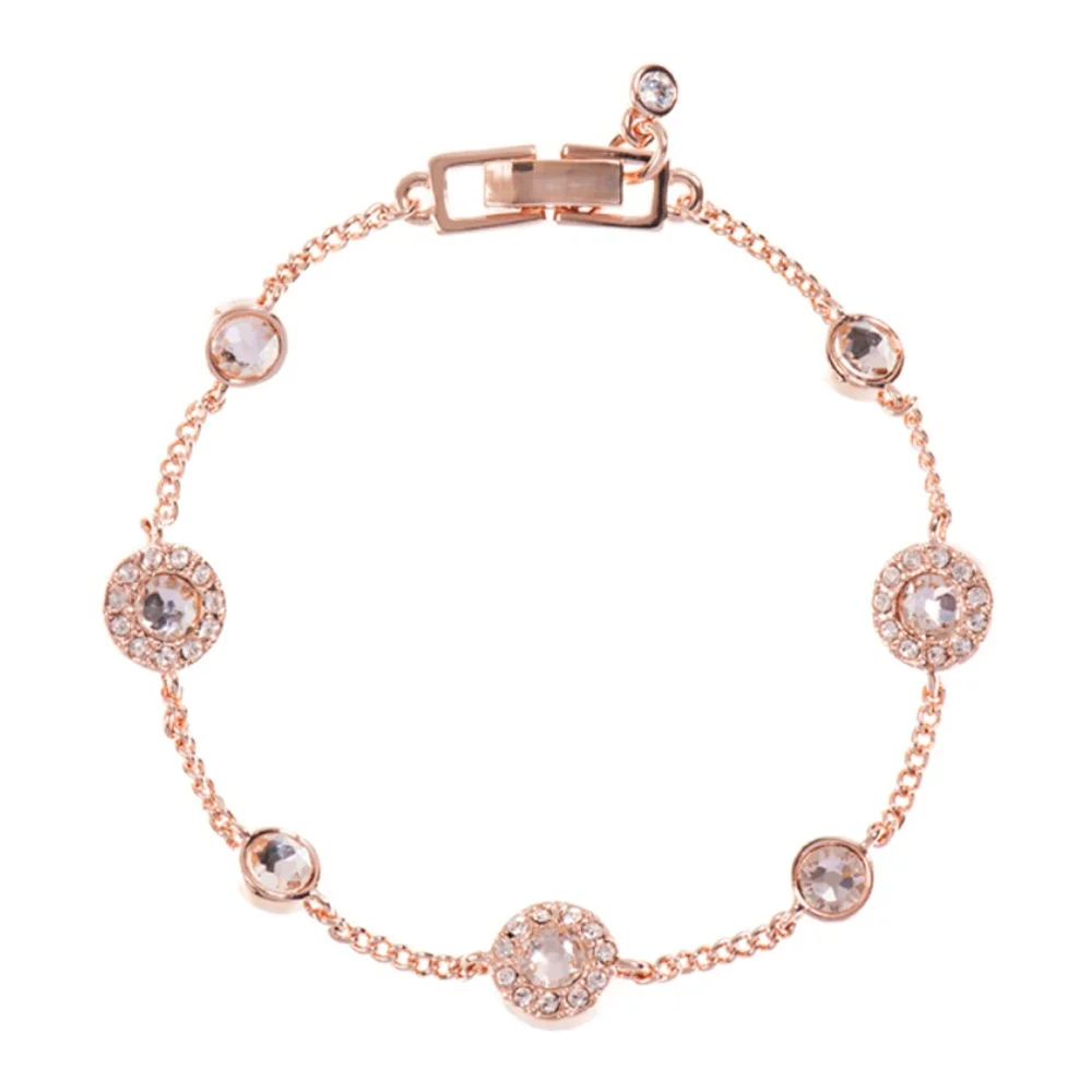 

Браслет Halo & Solitaire из розового золота - Изысканное украшение для повседневной носки