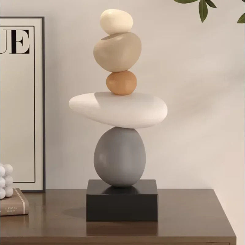 Resin sculpture cabinets, decorative living room tabletop stone statues