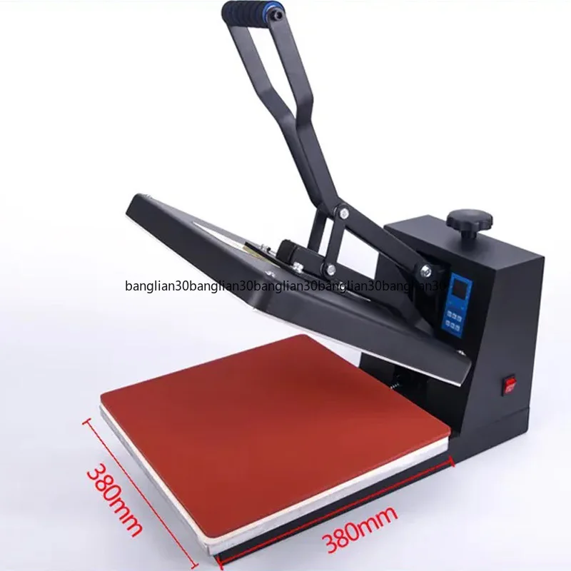 38 * 38 Flat High Pressure   Equipment Small Heat  T-Shirt Transfer Machine Hot Drill