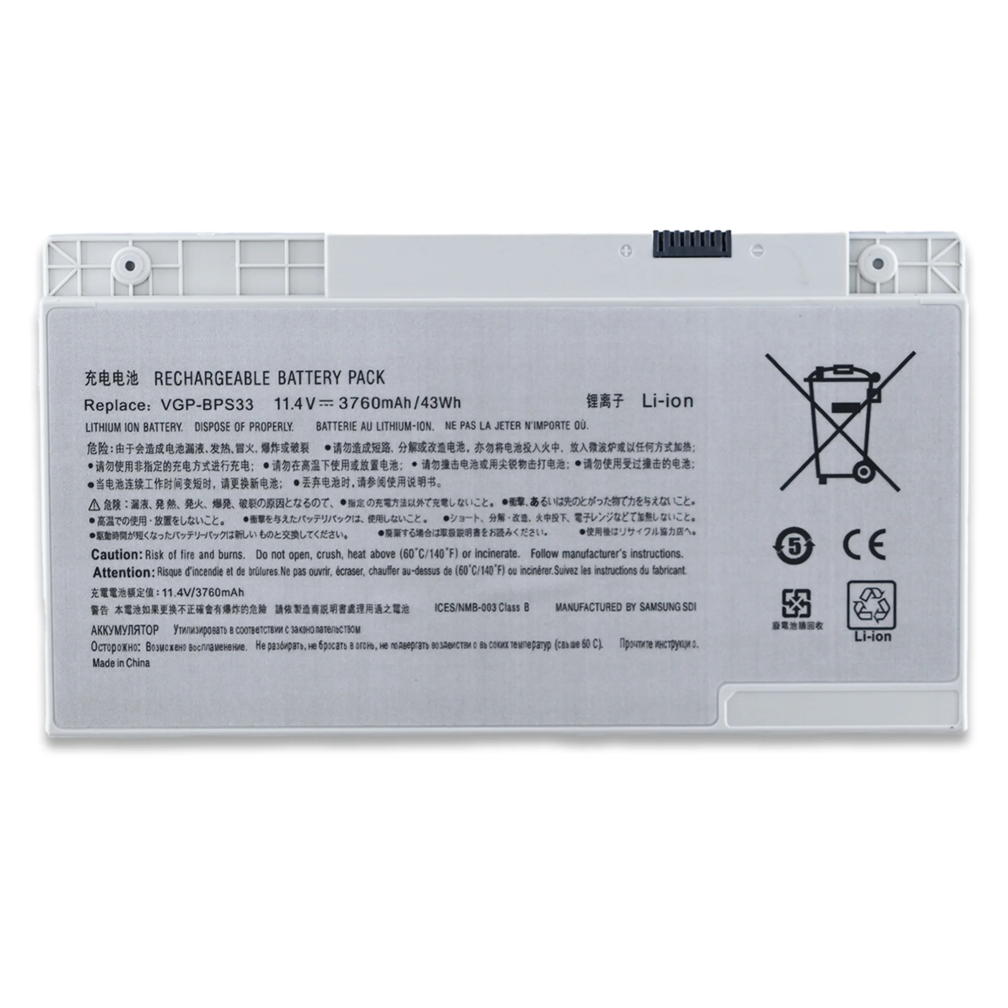 New VGP-BPS33 11.4V 43WH/3760mah Laptop Battery For SONY VAIO SVT-14 SVT-15 T14 T15 BPS33 SVT1511M1E SVT14126CXS New