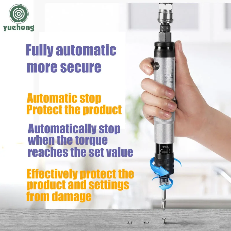 Fully Automatic Pneumatic Tools Screwdriver Reversible 1/4in Air Screwdriver Reversible Air Screwdriver  for Furniture Repair