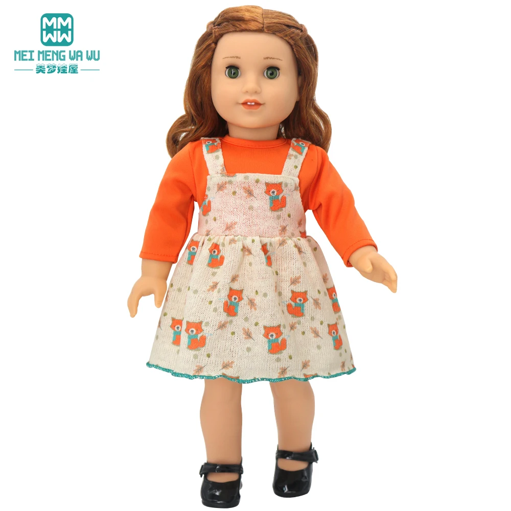 Puppe Kleidung Fit 45cm Spielzeug Amerikanische Puppe Mode Cartoon Gaze Kleid Hemd Hosen Schuhe Mädchen Geschenke – Detail 31