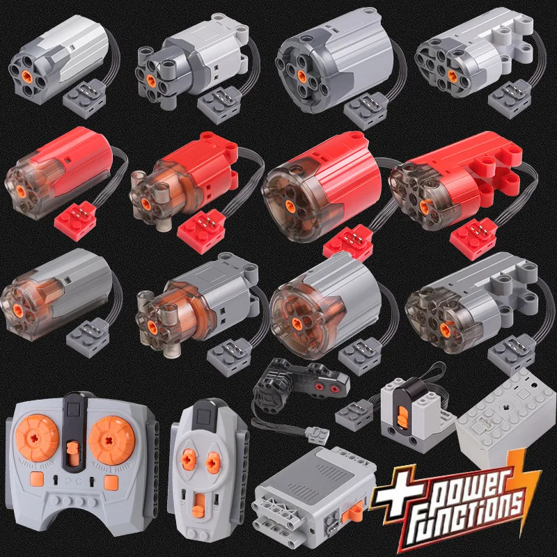 New Technical Motor Parts Building Blocks Power Function PF Model Sets Compatible Tarin Accessories MOC High-tech Bricks