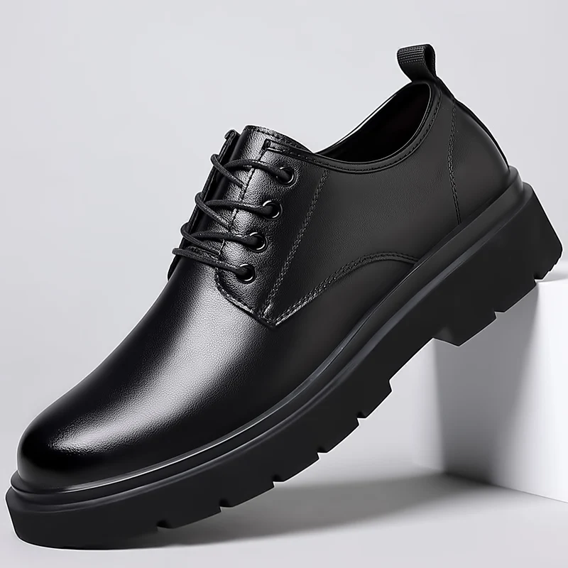Scarpe da uomo in vera pelle da uomo scarpe casual da lavoro formale stile britannico mocassini maschili di lusso per uomo nero taglie forti 38 44 45