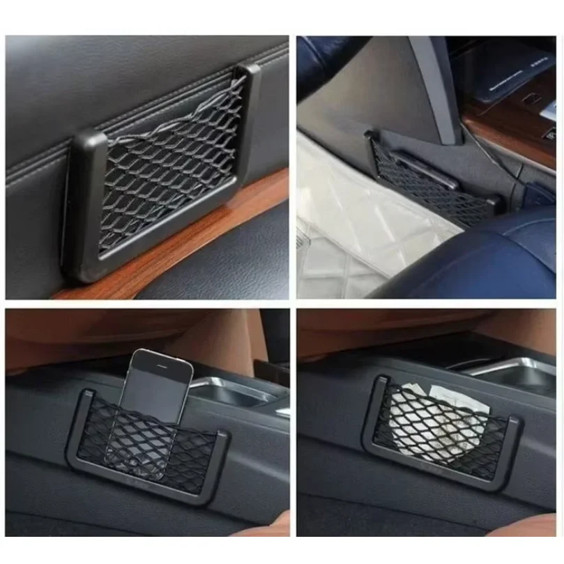 Car Storage Bag Net Pocket Accessories for Girls Car Hanging Ornament Decoration Can Place The Phone Change Card