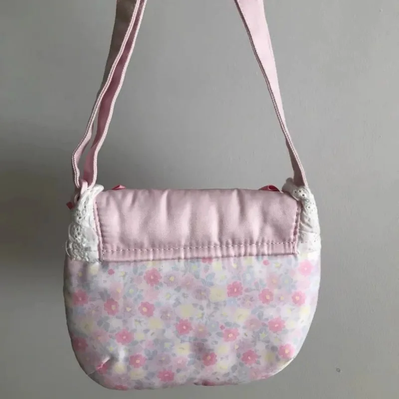 MBTI lindo bolso de hombro de Hello Kitty para mujer bordado dulce moda exquisita bolso cruzado Lolita estético bolso Vintage