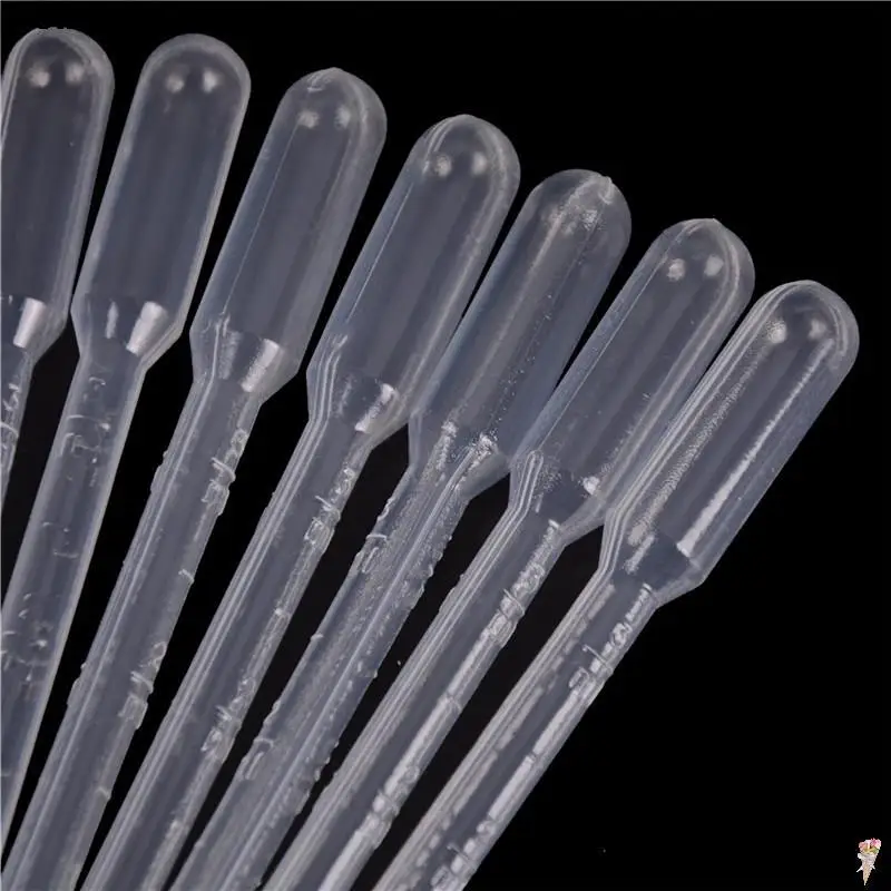 10/20PCS Transfer Pipettes 3ml Plastic Transparent Pipettes Disposable Safe Eye Dropper Transfer Graduated Pipettes Lab Supplies