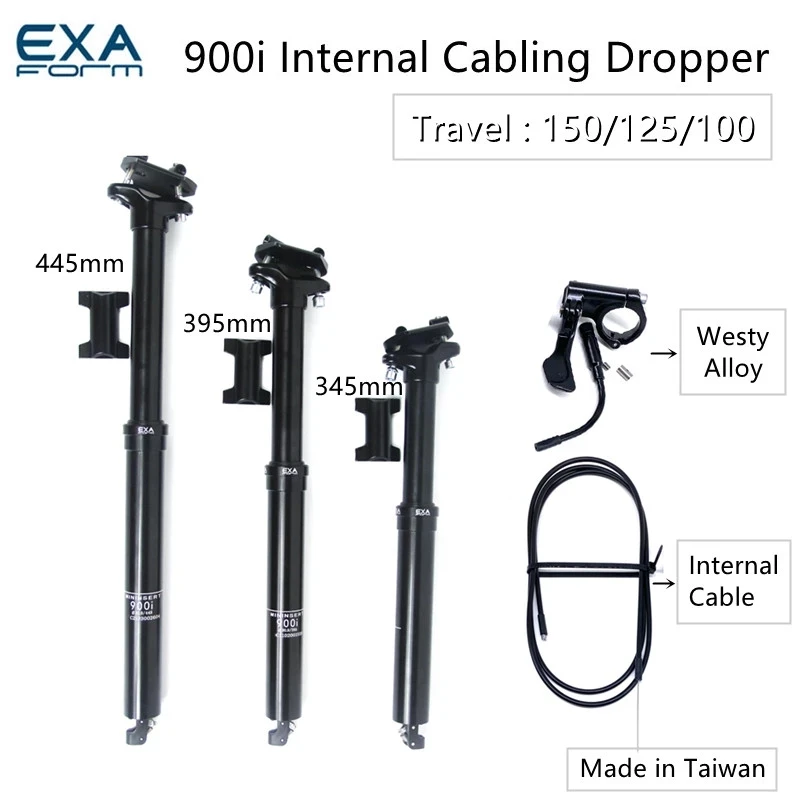 

Internal Routing Dropper Kindshock KS EXA 900i Seat Post Seatpost 30.9mm 31.6*395mm Mountain Bike Wire Control Lift Seat Tube