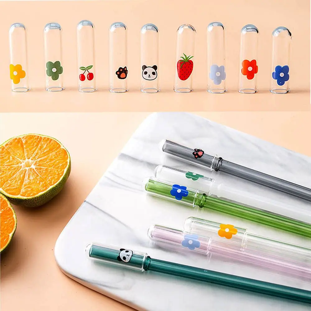 Cartoon Dust-proof Cup Accessory Straw Tips Cover Splash Proof Plugs Straw Plug Tips Cover Drinking Dust Cap