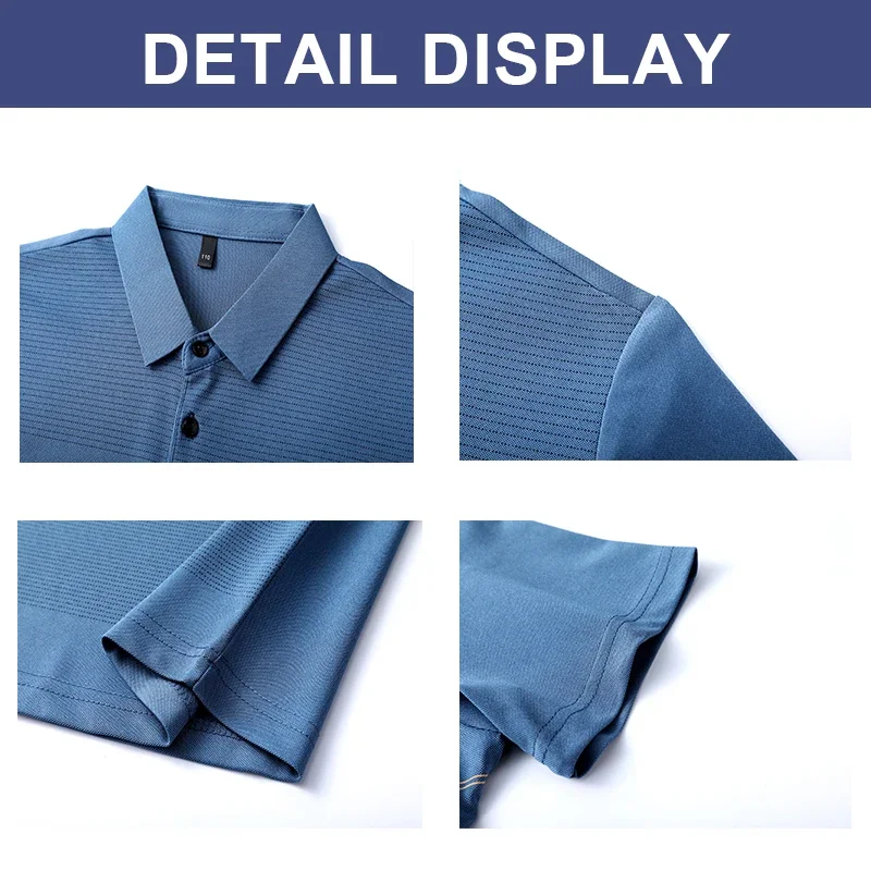 ผู้ชายใหม่ระบายอากาศและสะดวกสบาย Kaus POLO garis หลวมและลำลองฤดูร้อน