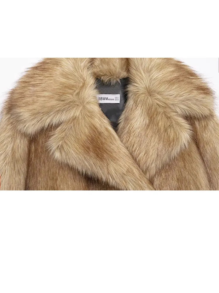 HH المرأة موضة جديدة معطف قصير فضفاض الصلبة بدوره إلى أسفل طوق طويلة الأكمام المغطاة زر الإناث الشتاء معاطف دافئة أنيقة