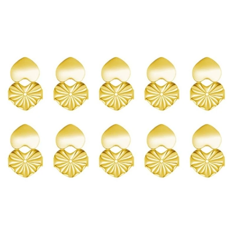 10Pcs Large Heart Earring Lifter Backs Large Heart Earring Backs For Droopy Ears Secure Support Earplug Retainer