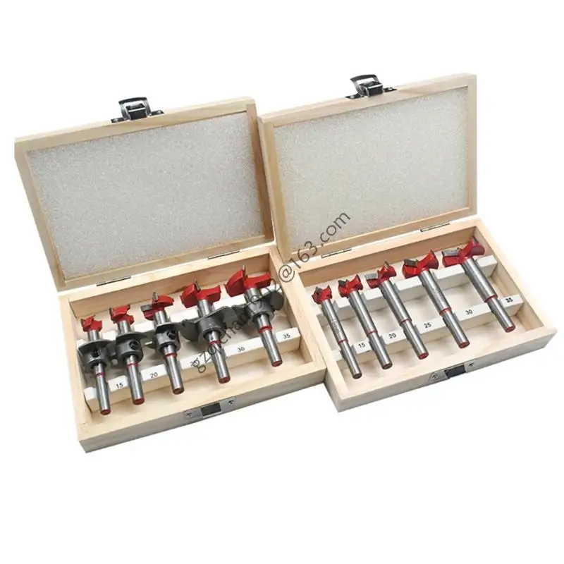 

X7AB Tipped Woodworking Hole Opener Hole Cutter Depth Control For Precise Drilling Up To 50mm In Furniture 5pc