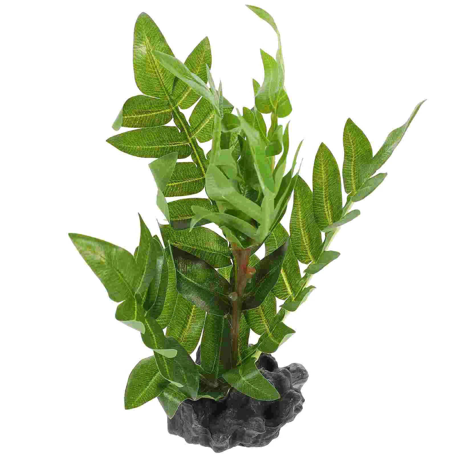 Plastic Reptile Tank Accessories Realistic Plants for Habitats Decorative Lizard Terrarium Safe Resin No Smell