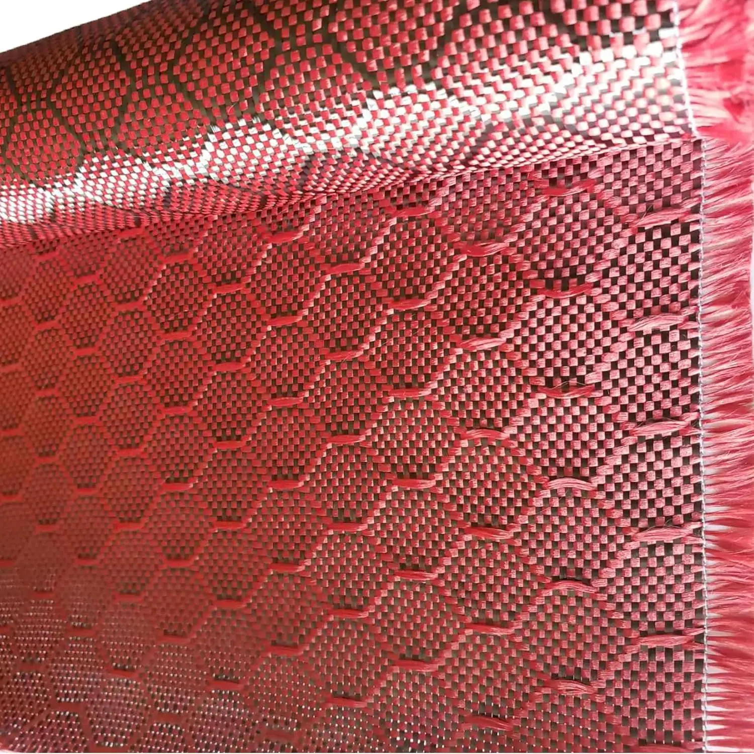 3K 240gsm Rode Voetbal Honingraat Patroon Kevlar Hybride Carbon Fiber Stof Doek 40 