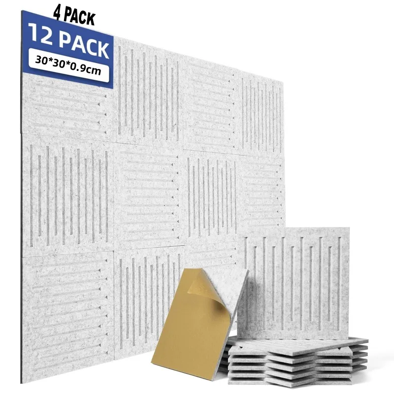 

High Density Acoustic Absorption Soundproofing Panel Wall Stickers Self Adhesive Wallboard for Recording Studio Home Offices