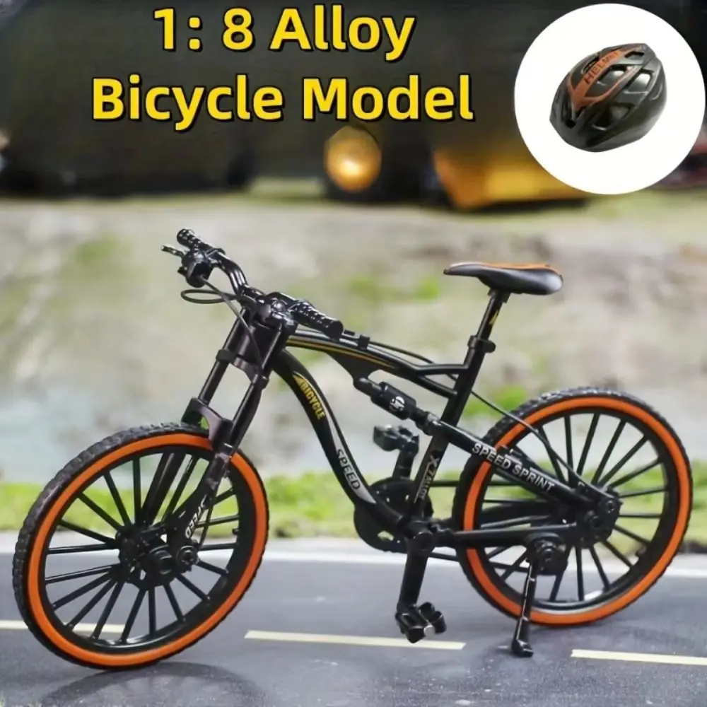 

Детский подарок: Коллекционная модель гоночного велосипеда из металла, масштаб 1:8, миниатюрный внедорожный велосипед из сплава для домашнего декора