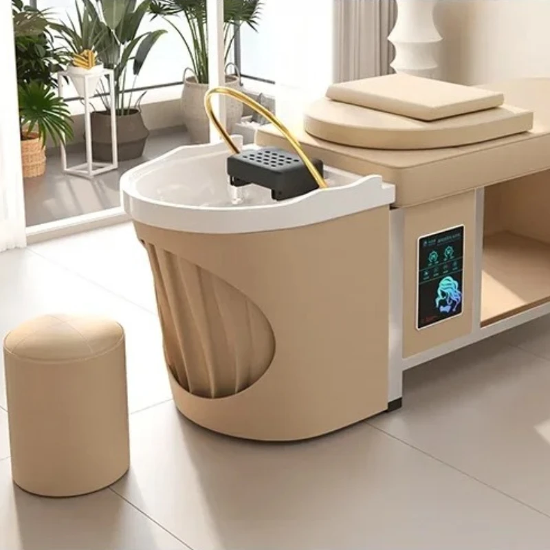 SPA Room Shampoo Chair Hair Comfort Massage Bed Barber Wash Shower  Basin Professional Water Circulation Washbasin Cadeira