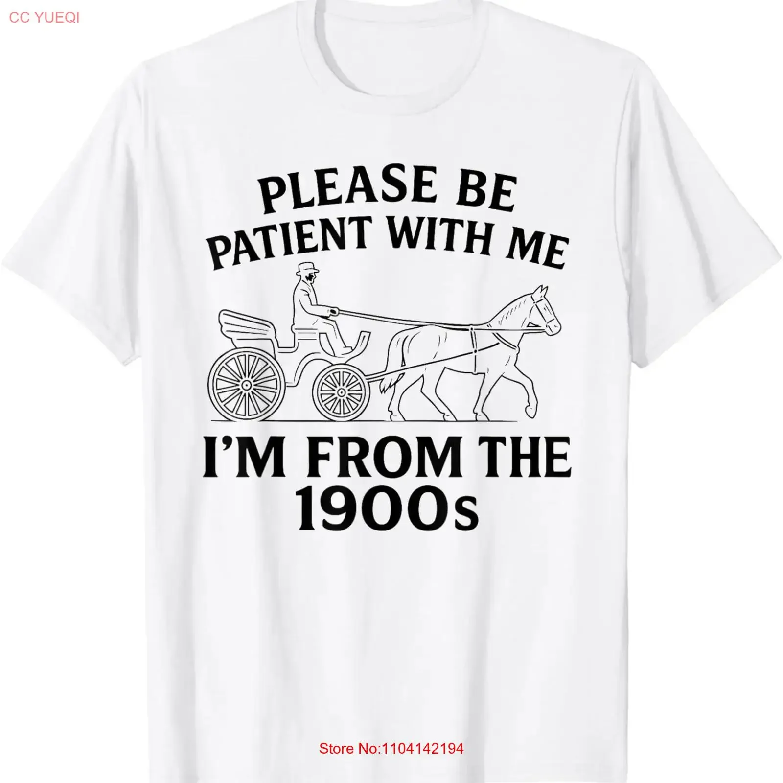 Please Be Patient with Me Im from The 1900s Funny 30s 40s 50 T Shirt vintage Washed Soft Versatile Breathable Stretched
