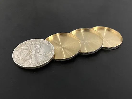 Four in One Walking Liberty Half Dollar Set Zaubertricks Münze erscheinen Vanish Magia Magier Zubehör Close Up Illusion Mentalismus