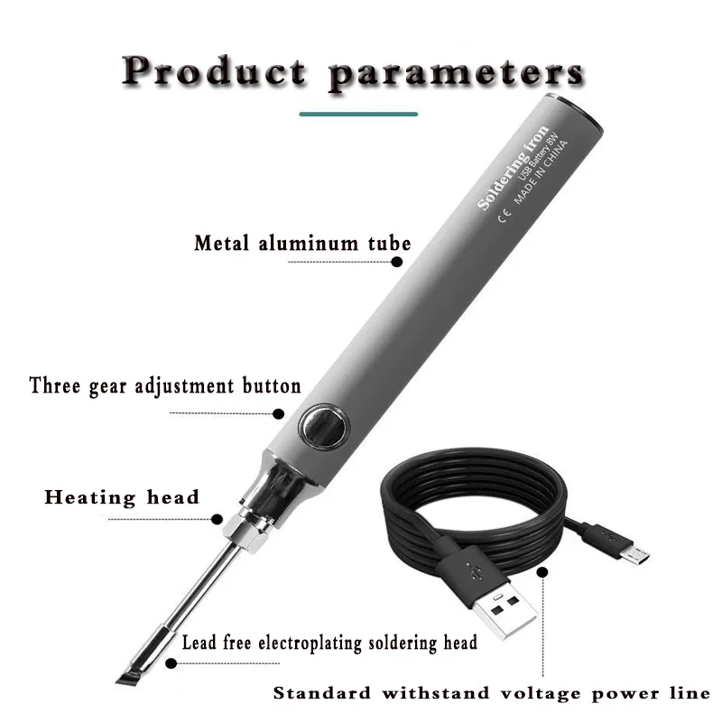 New 5V Micro Soldering Iron USB Battery Wireless Soldering Iron Portable Electric Welding Machine Solder Pen