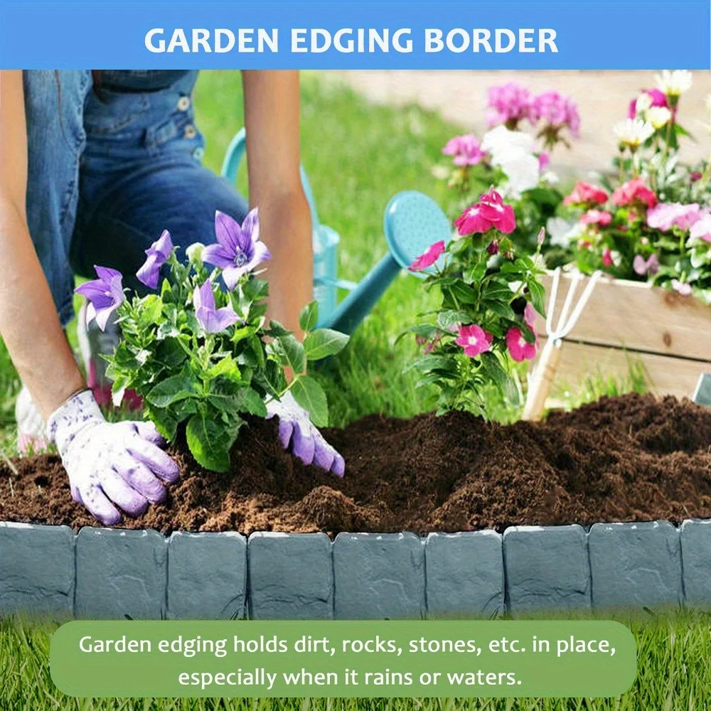 20 قطعة من سياج الحديقة البلاستيكي - حاجز خارجي قابل للطي للمناظر الطبيعية والبستنة وديكور فيلا عيد الميلاد #3