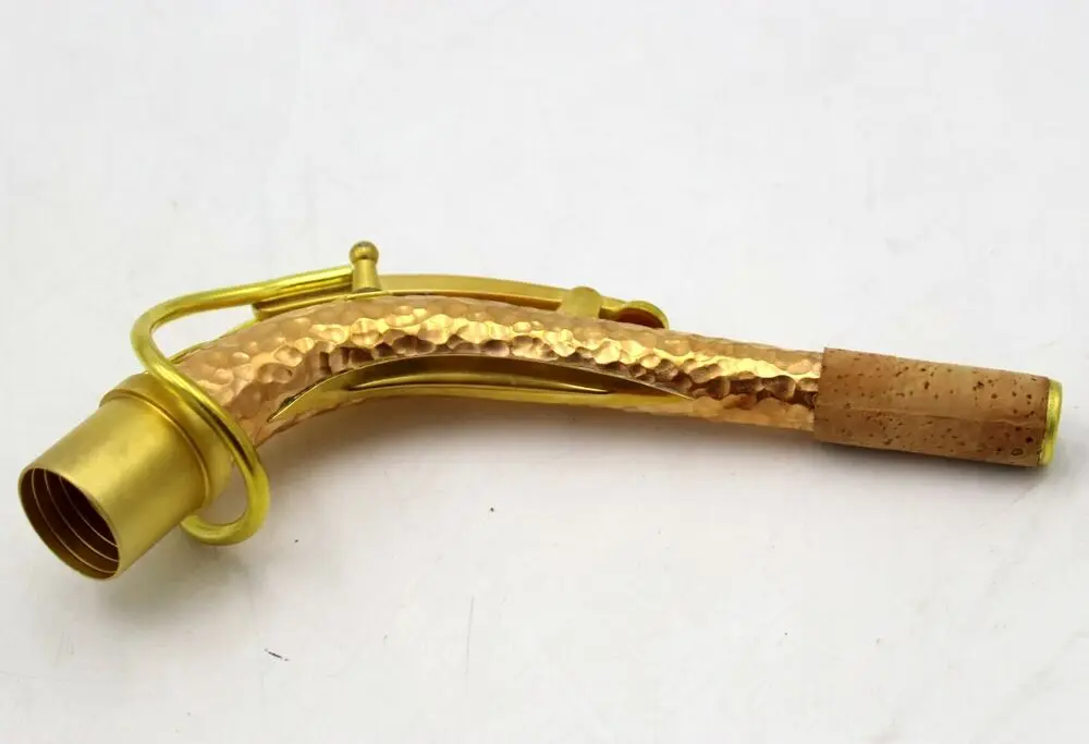 رقبة ألتو ساكسفون من النحاس المطروق يدويًا للموسيقى الشرقية SBA برقبة 24.5 ملم