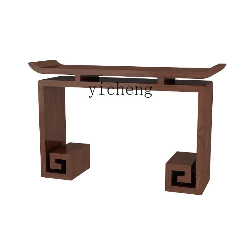 

ZC New Chinese Style Console Tables Wall Edge Entrance Cabinet Table Partition Side View Solid Wood