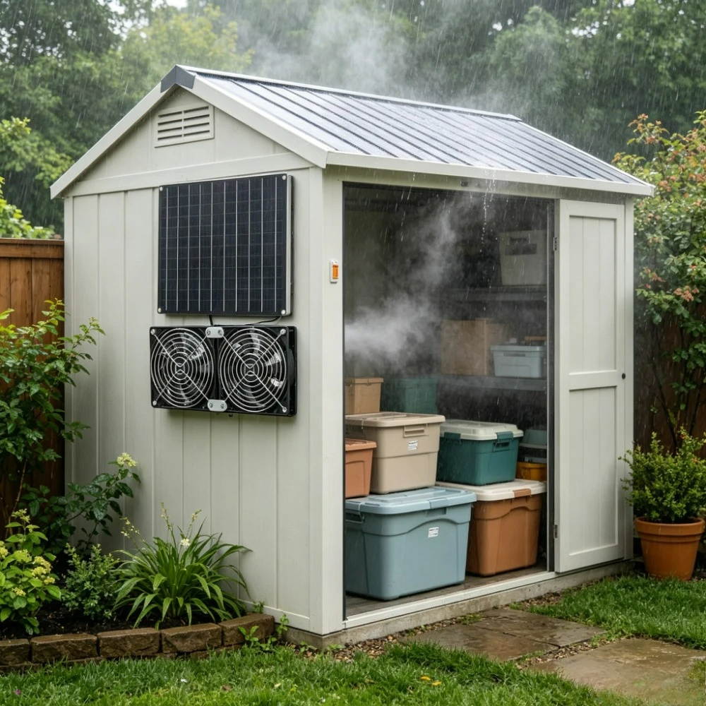 NEU Geräuscharmer 15W 20W Solar-Doppelauslassventilator mit Solarpanel-Belüftung für Hundehütte, Hühnerstall, Gewächshaus, Außenbereich