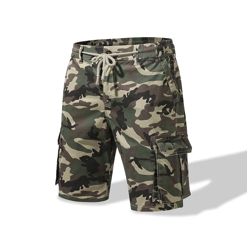

Men's workwear multi pockets shorts washed retro Cargo shorts cotton loose fit camouflage workwear shorts casual short pants men