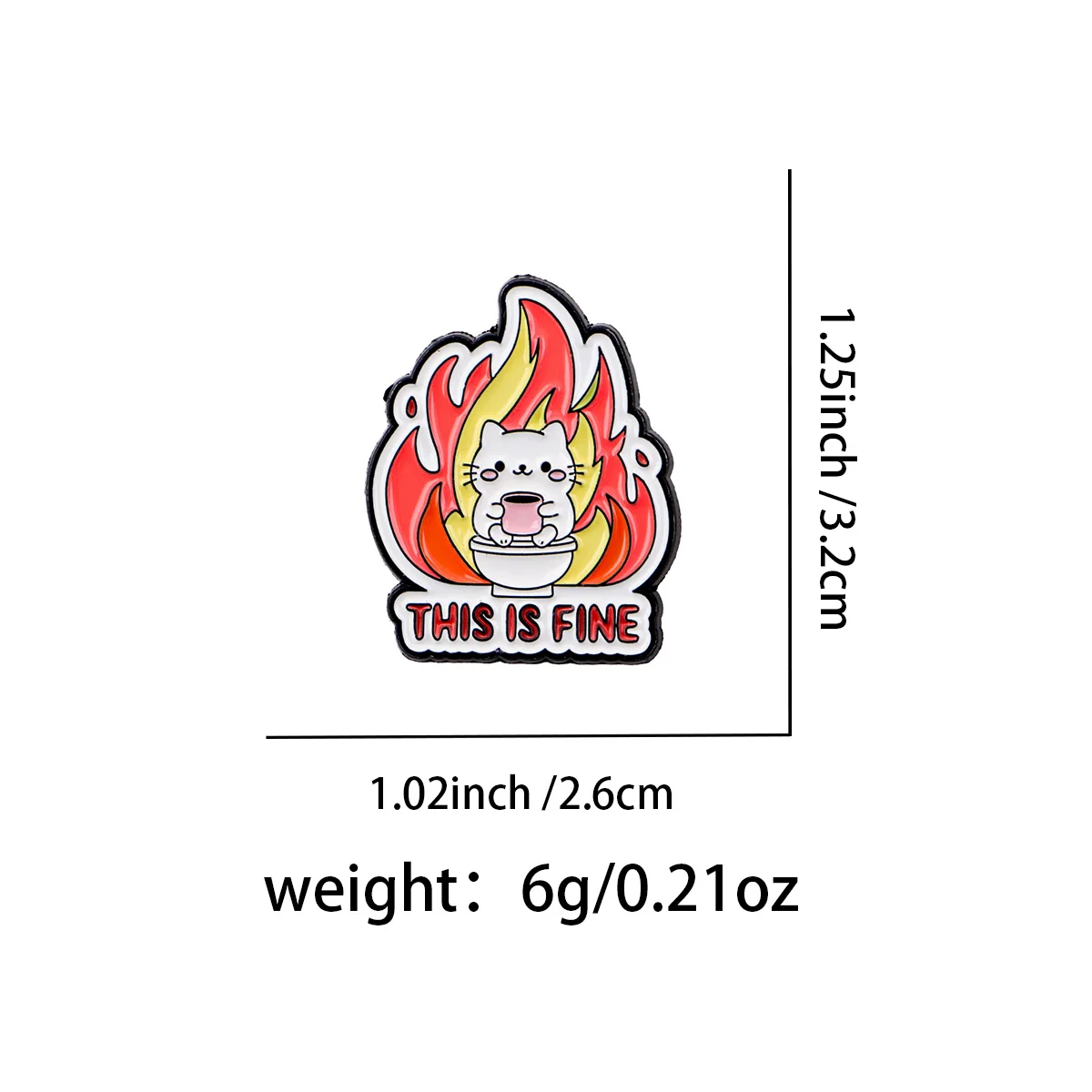 Cute Angry Cat Enamel Pin Quote Brooch Pines Lapel Pins Badge on Backpack Clothing Accessories Funny Jewelry Friends Gifts