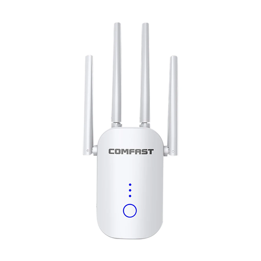 Wifi Extender 1200Mbps Wireless Wi Fi Repeater Dual Band 2.4&5Ghz Wifi Router Long Range Booster 4 Antenna Wi-fi Amplifier EU/UK