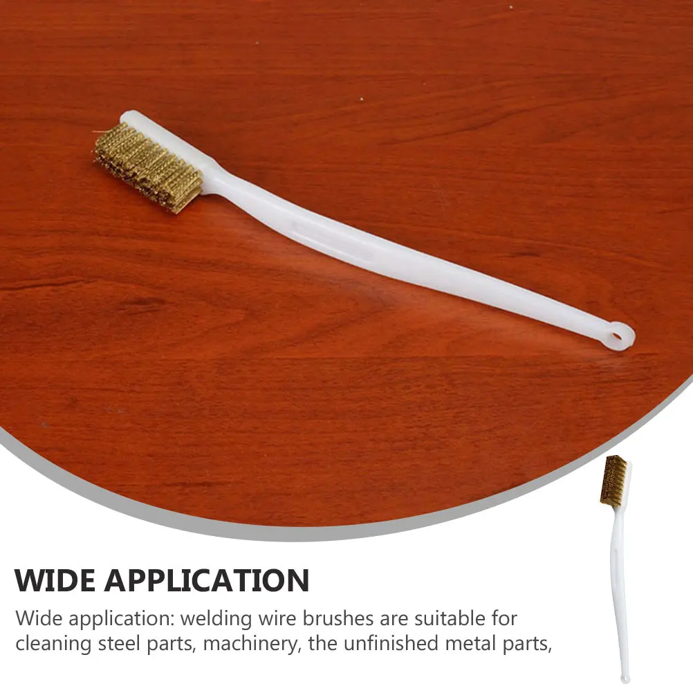 

3 Pcs Copper Wire Brush Set for Rust Removal 3D Printer Nozzle Hot Bed Plastic Handle Industrial Maintenance