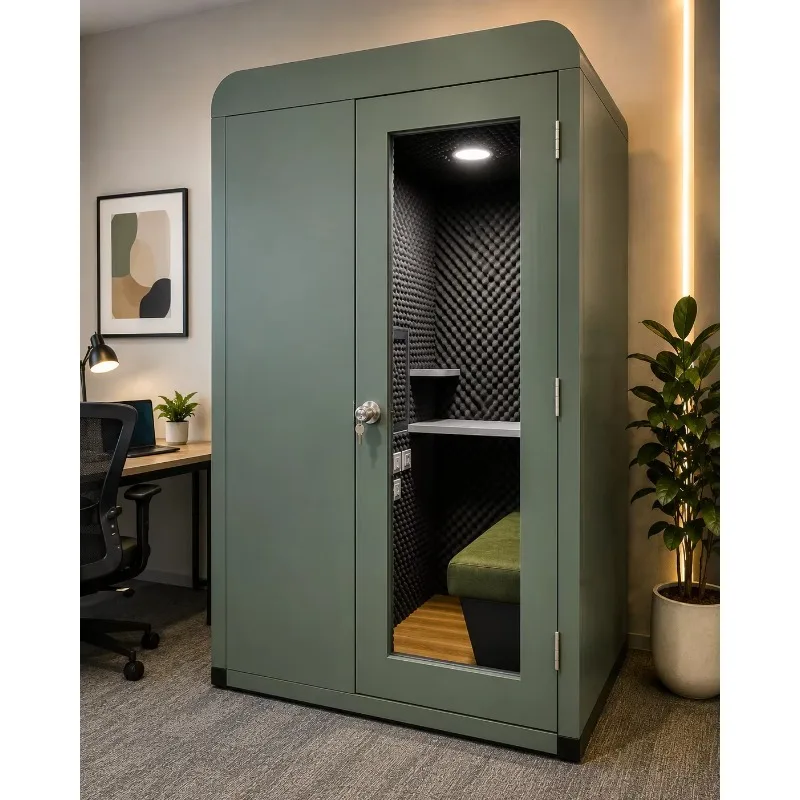 New Design Porta Cabin Office Booth Music Studio Soundproof Booth for Sale Private Meeting Booths