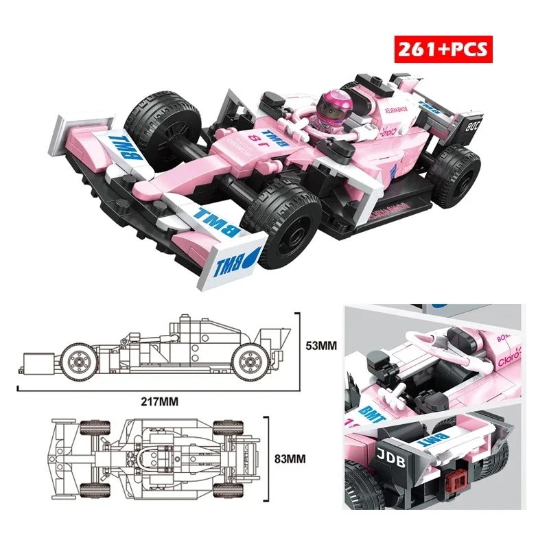 City F1 Formula 1 Race Car Sports Car Speed Champions Rally Vehicle DIY Model Building Blocks Toys Children Birthday Xmaas Gifts