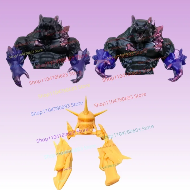 MOC Building Blocks Mini Figure Dark Wolf Assembly Model Paw Blade Accessory Display Piece Anime Character Toy Gift Collectible