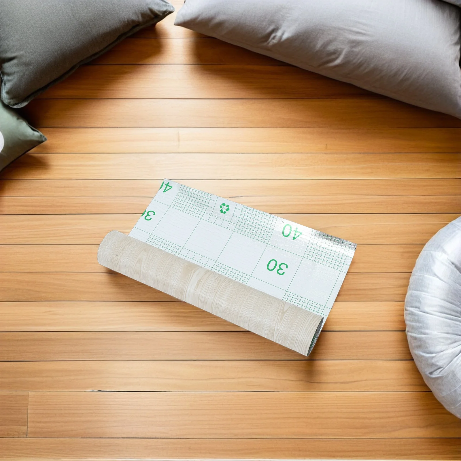 Lantai PVC Tempel Sendiri Gulungan 300x40cm Ubin Lantai Perekat Mudah Dipotong Sesuai Ukuran untuk Ruang Tamu Kantor Penggunaan Komersial