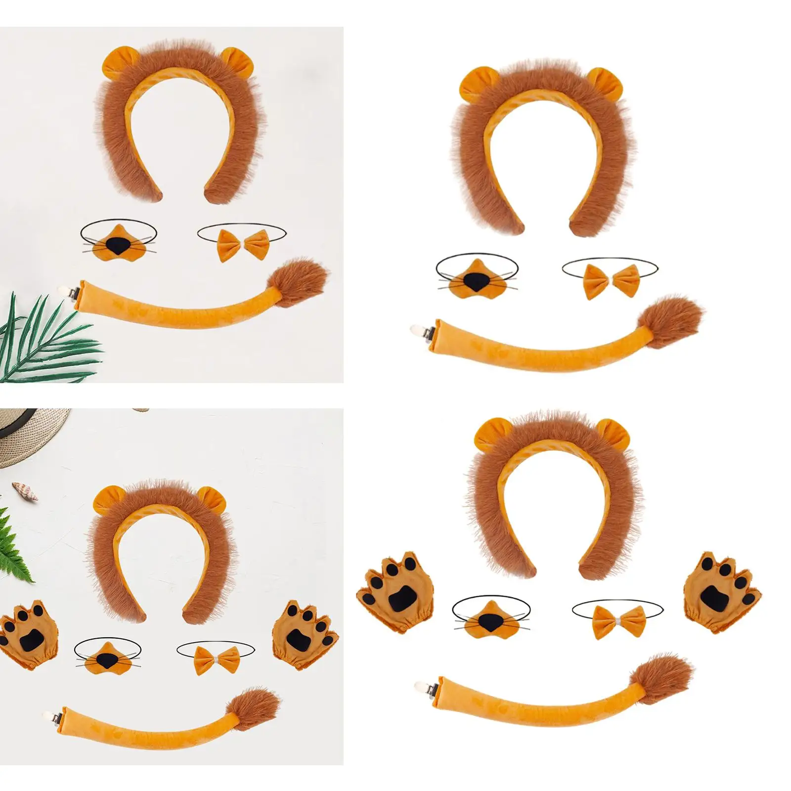 Halloween-Löwen-Kostüm-Set, Verkleidung, Cosplay-Zubehör für Bühnenaufführungen, Tiere, Mottopartys, Geburtstage, Erwachsene, Urlaub