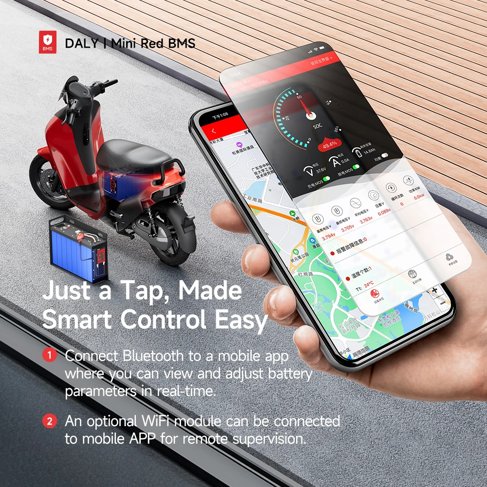 Daly bms smart bms wifi modul batterie zubehör teile bluetooth usb zu rs485 zu uart power dispaly board angepasst oem