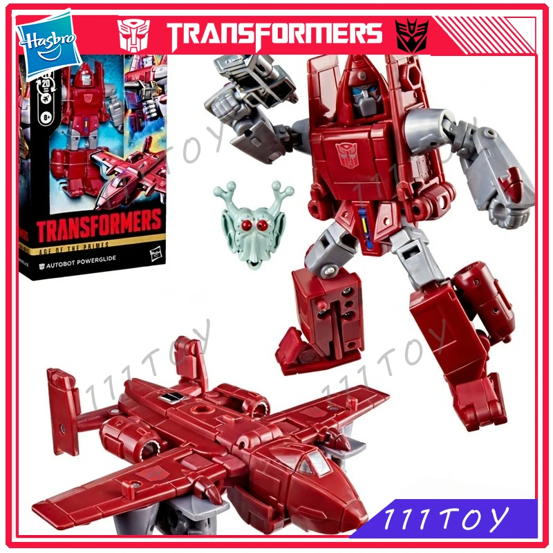 En stock, juguetes clásicos de Hasbro Transformers Age Of The Primes Deluxe Powerglide, figura de acción, juguete robot, coleccionables, regalo, hobbies
