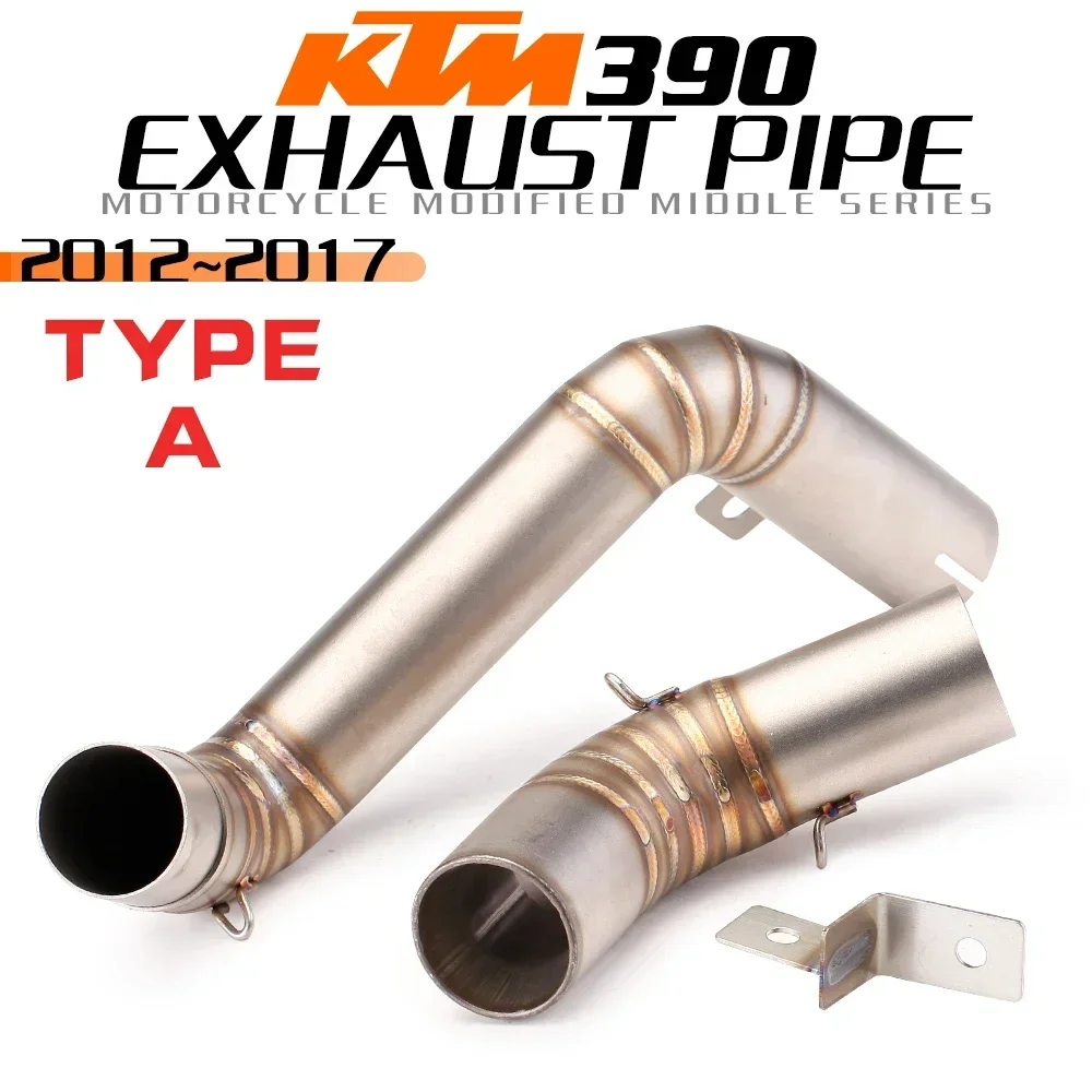 Motocicleta para ktm390 sistema completo de escape ponta duke 390 tubos de ligação intermediária de escape para ktm 125 200 250 390 2012-2017 novo
