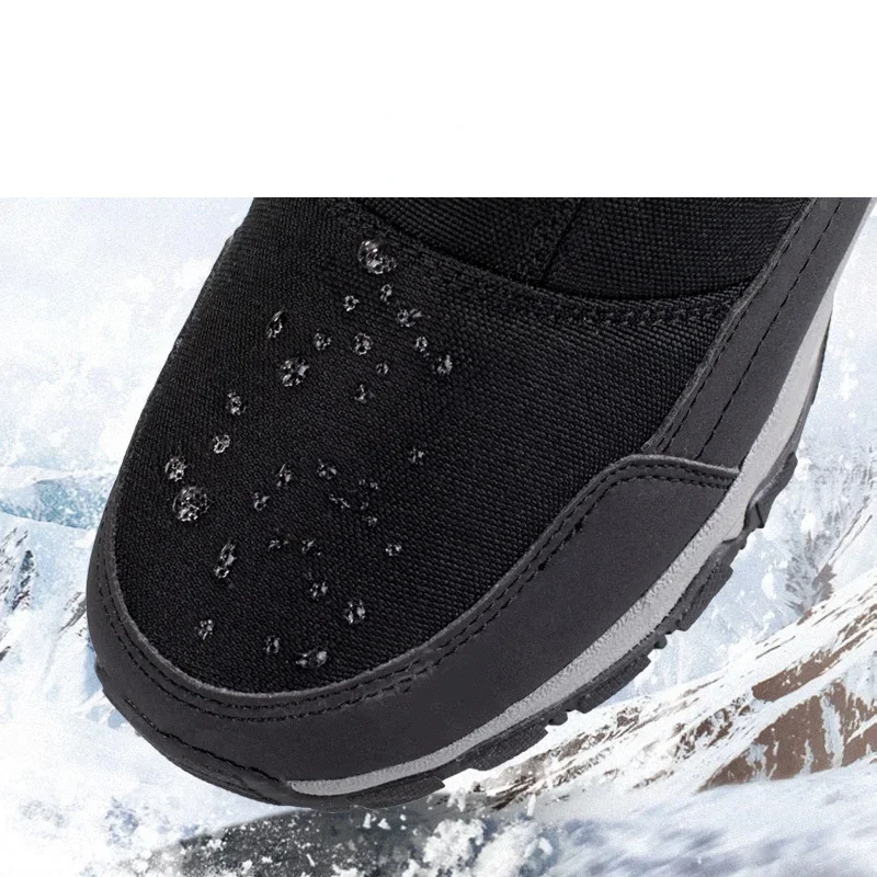 Men Snow Boots Ankle Plush Warm Thicken Winter Shoes Male 2023 New Comfortable Non-slip Outdoor Booties Man Platform Boots