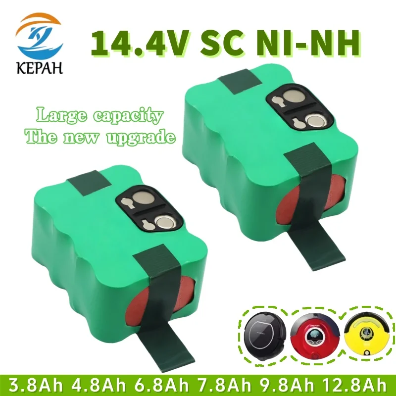 

.14.4V Ni-MH Rechargeable Battery｜3800-12800mAh Replacement for KV8 XR210 XR510 XR210A XR510B Robot Vacuum