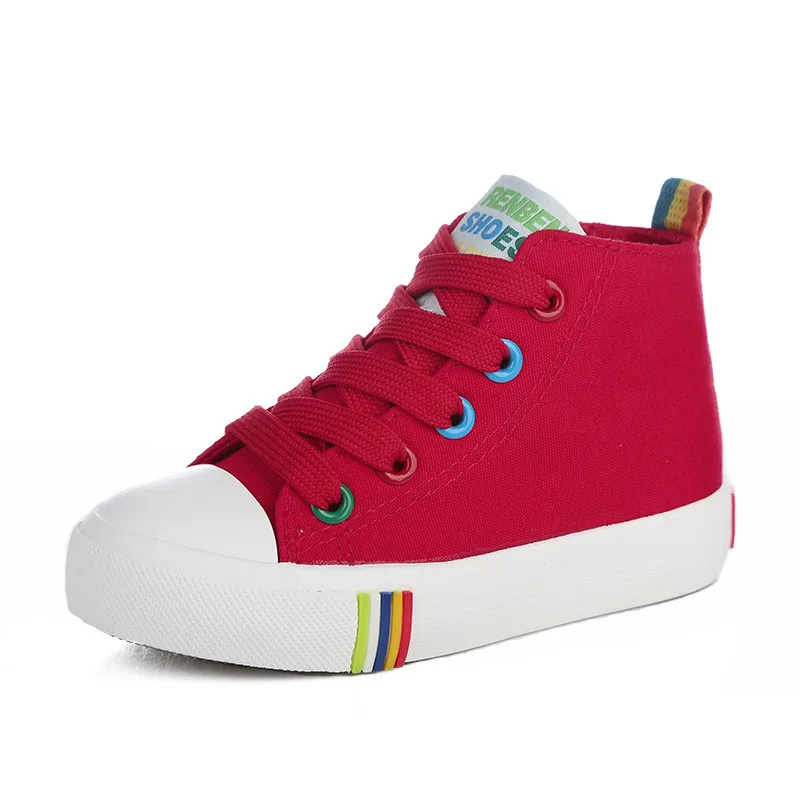 Kids Shoes For Girl Children canvas shoes boys Candy color laces 2023 Spring Autumn sneakers big children single shoes girls