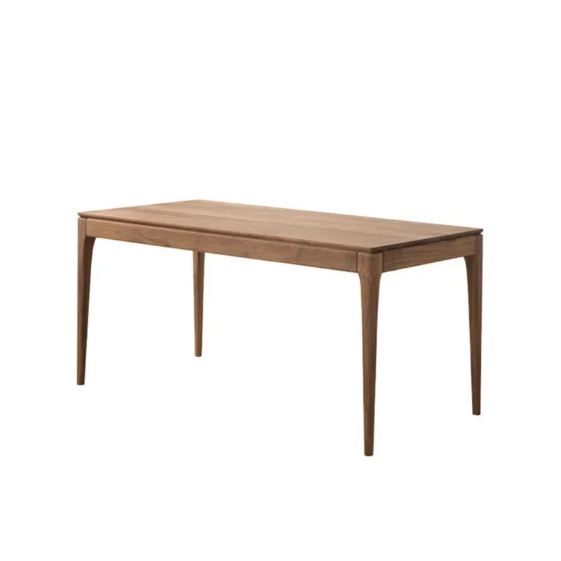 

Nordic black walnut dining table and chairs combination small apartment household all solid wood rectangular dining table mod