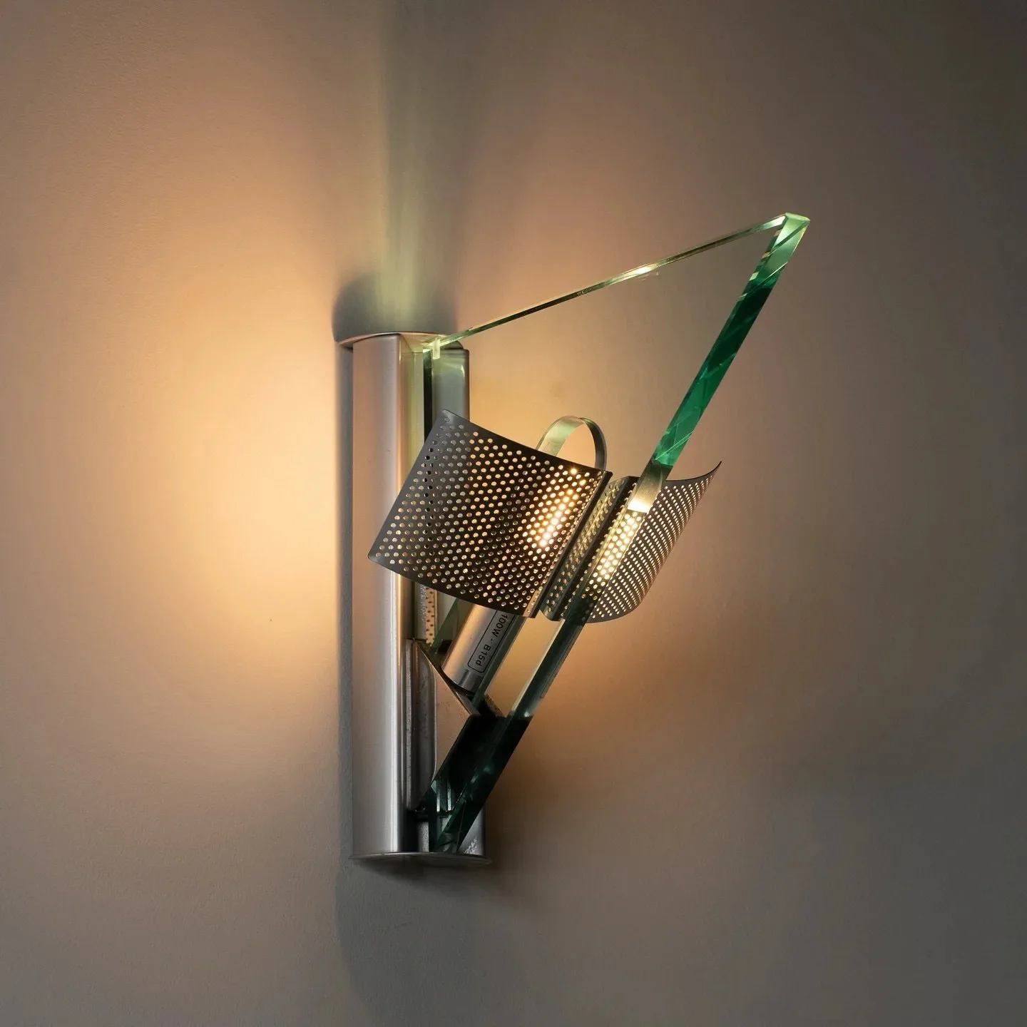 

Italian Vintage Icaro Angel Wing Glass Wall Light Designer Lamp for Home Decor