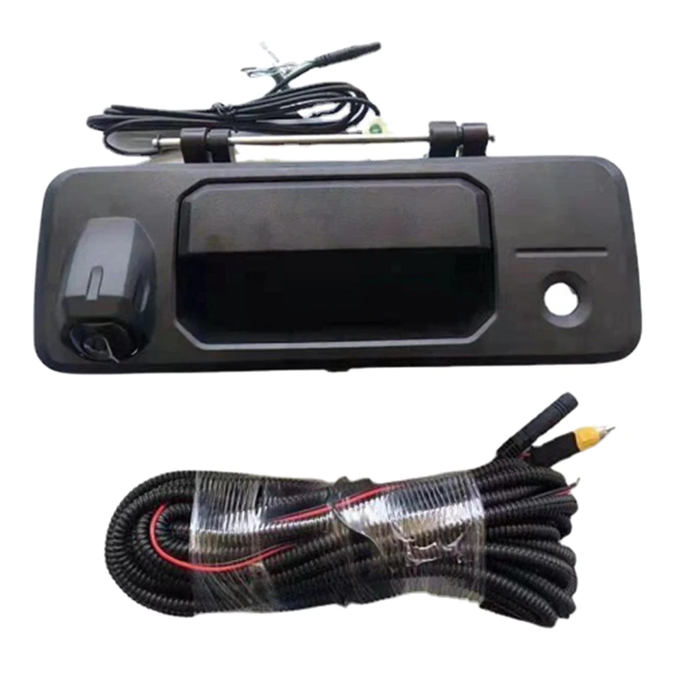 Car Rear View Camera Handle Fit for Toyota -Tundra 2014-2020 Tacoma 2016+ Tailgate Tail Black Backup