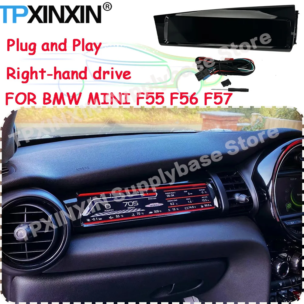 LHD RHD 1920*420 HD Screen Co-pilot For BMW MINI F55 F56 F57 2014~2024 LCD Instrument Cluster Display Virtual Cockpit Instrument