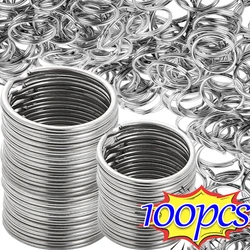 20/25mm Stainless Steel Key Rings Round Flat Line Split Rings Keyring for Jewelry Making Polished Keychain DIY Findings