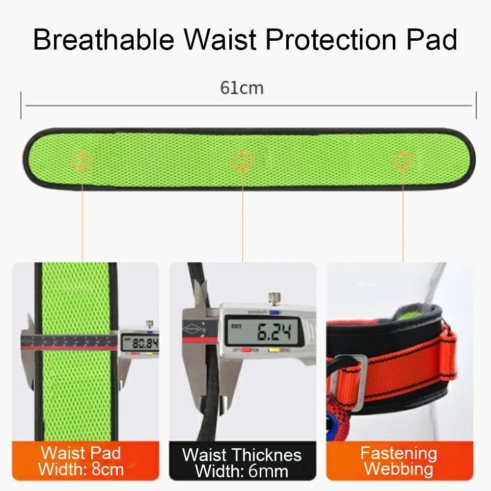 Single Waist Work Safety Belt High-altitude Harness Safe Rope Outdoor Climbing Training Electrician Protective Aerial Equipment